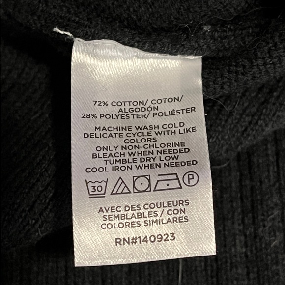 LOFT Classic Black Crew Neck Tunic Sweater Small NWT - Picture 9 of 10